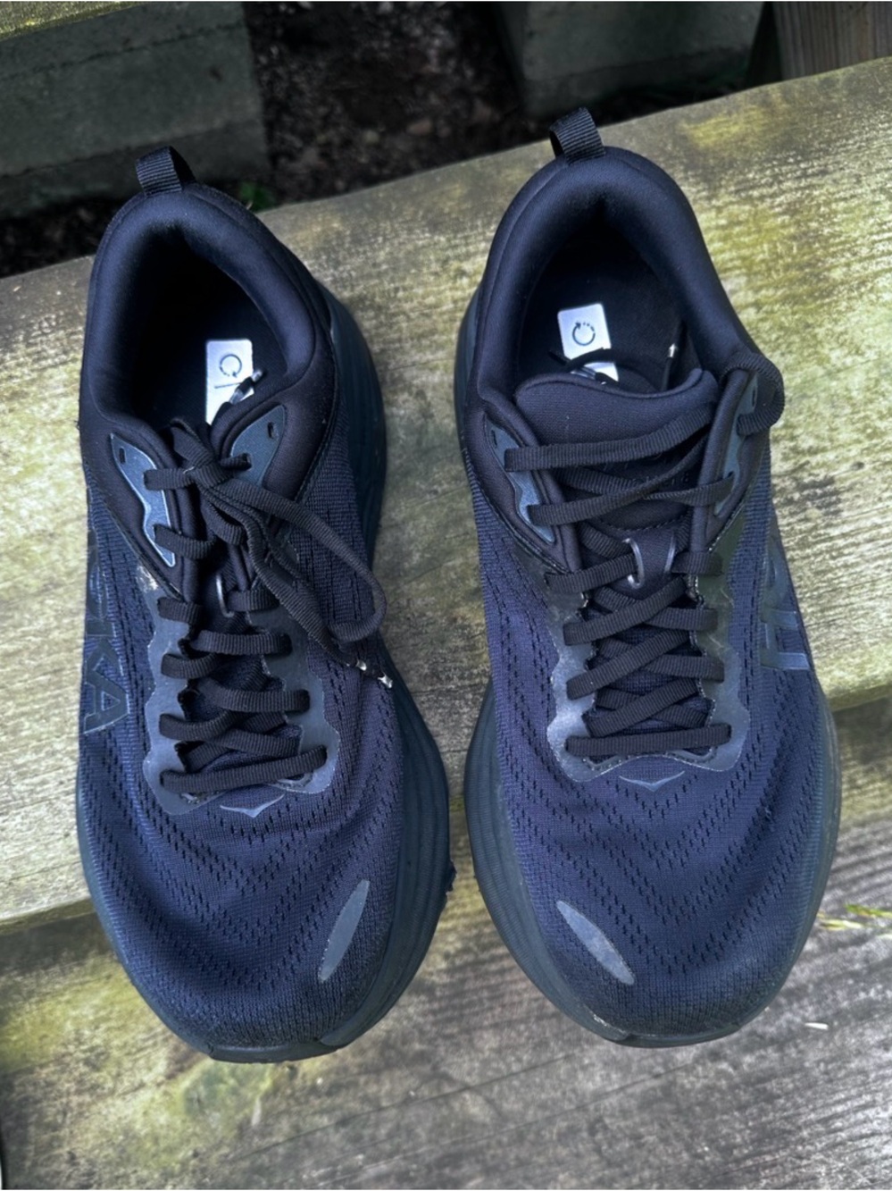 #S-1119 Hoka Men's Athletic Running Shoes - Black- SZ 9.4E